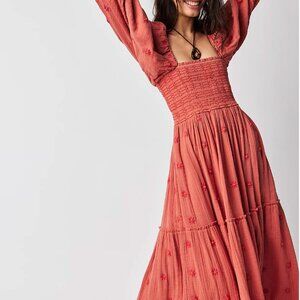 Free People Dahlia Embroidered Maxi Dress - hardly worn